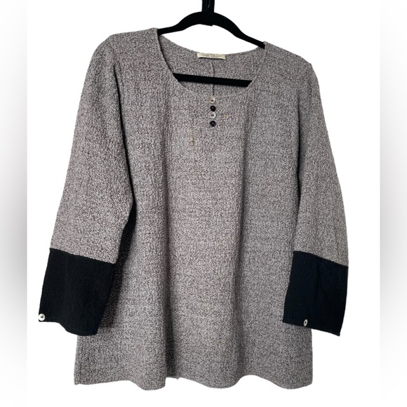 Margaret Winters Sweater Color Block Sz M - Picture 2 of 10